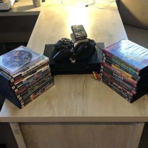 PlayStation2 with games